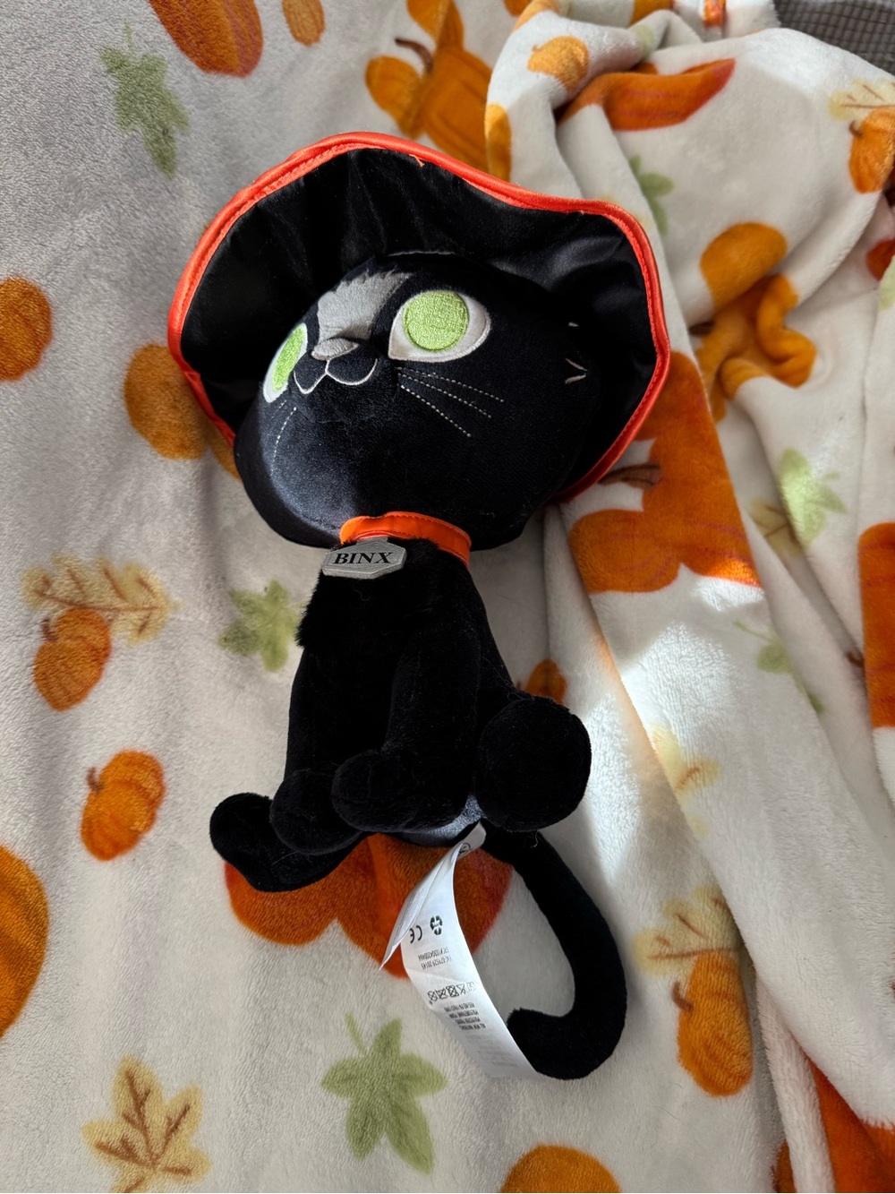Binx Black Halloween Cat Plush with Witch Hat - hocus Pocus - Picture 2 of 4
